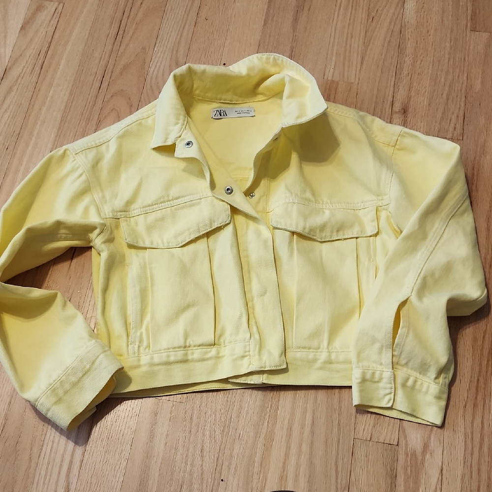 Zara Kids Sunny Yellow Jean Jacket